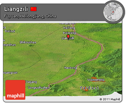Satellite Panoramic Map of Liangzili