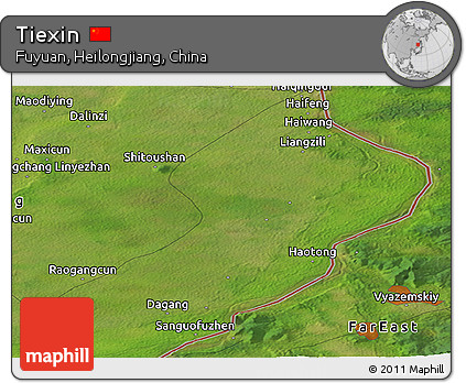 Satellite Panoramic Map of Tiexin