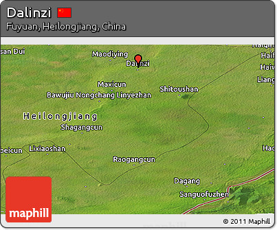 Satellite Panoramic Map of Dalinzi