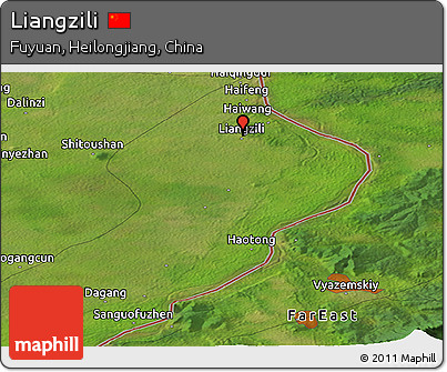 Satellite Panoramic Map of Liangzili