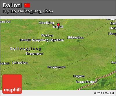 Satellite Panoramic Map of Dalinzi