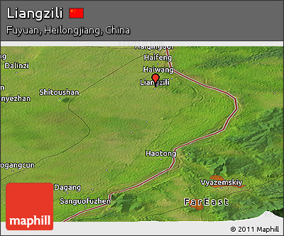 Satellite Panoramic Map of Liangzili