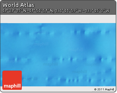 Physical 3D Map of the Area around 47° 41' 6" N, 134° 13' 29" W