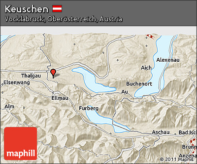 Shaded Relief 3D Map of Keuschen