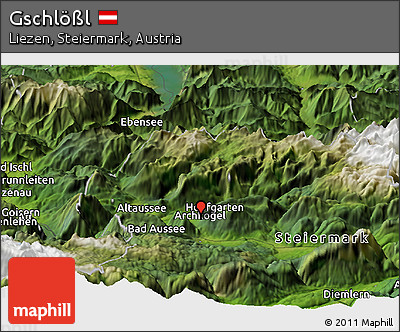 Satellite Panoramic Map of Gschlößl