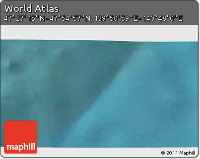Satellite 3D Map of the Area around 47° 41' 6" N, 140° 19' 29" E
