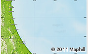 Physical Map of the area around 47° 41' 6" N, 142° 52' 30" E