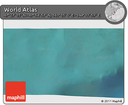 Satellite 3D Map of the Area around 47° 41' 6" N, 143° 43' 29" E