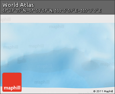 Physical 3D Map of the Area around 47° 41' 6" N, 144° 34' 29" E