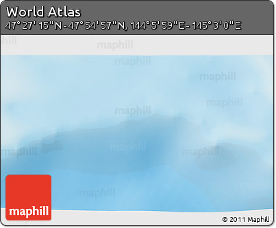 Physical 3D Map of the Area around 47° 41' 6" N, 144° 34' 29" E