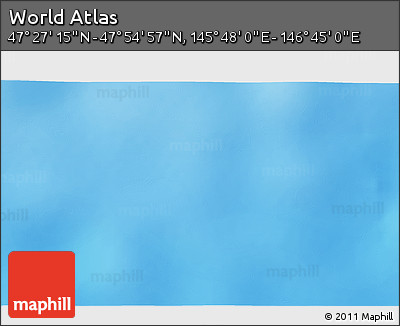 Physical 3D Map of the Area around 47° 41' 6" N, 146° 16' 30" E