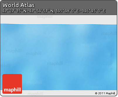 Physical 3D Map of the Area around 47° 41' 6" N, 146° 16' 30" E