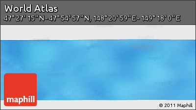 Physical Panoramic Map of the Area around 47° 41' 6" N, 148° 49' 29" E