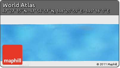 Physical Panoramic Map of the Area around 47° 41' 6" N, 148° 49' 29" E