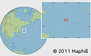 Savanna Style Location Map of the area around 47° 41' 6" N, 149° 40' 30" E