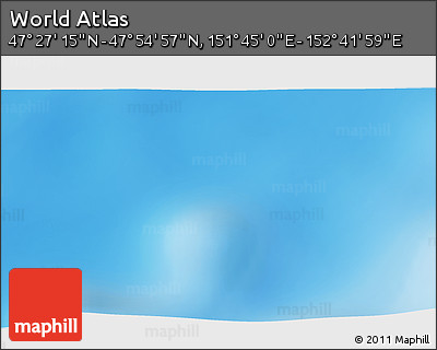 Physical 3D Map of the Area around 47° 41' 6" N, 152° 13' 29" E