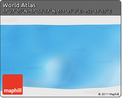Physical 3D Map of the Area around 47° 41' 6" N, 152° 13' 29" E