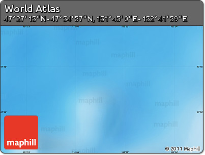 Physical Map of the Area around 47° 41' 6" N, 152° 13' 29" E