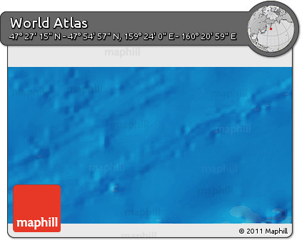 Physical 3D Map of the Area around 47° 41' 6" N, 159° 52' 30" E