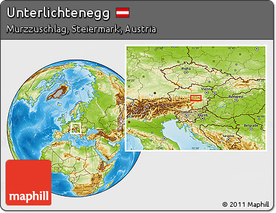 Physical Location Map of Unterlichtenegg