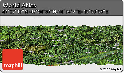 Satellite Panoramic Map of the Area around 47° 41' 6" N, 15° 22' 30" E