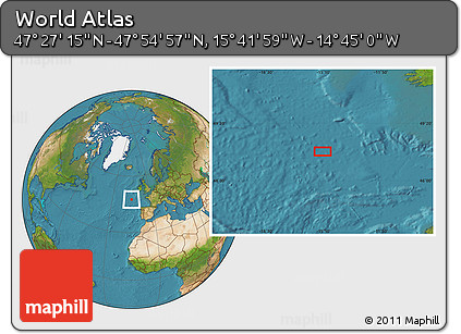 Satellite Location Map of the Area around 47° 41' 6" N, 15° 13' 29" W