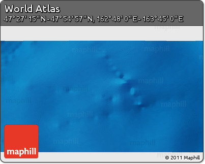 Physical 3D Map of the Area around 47° 41' 6" N, 163° 16' 30" E
