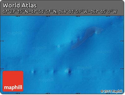 Physical Map of the Area around 47° 41' 6" N, 168° 13' 29" W