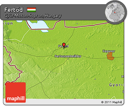 Physical 3D Map of Fertőd