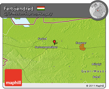 Physical 3D Map of Fertőendréd