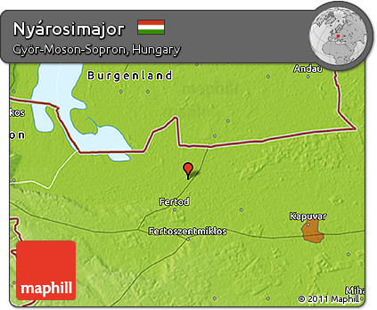 Physical 3D Map of Nyárosimajor