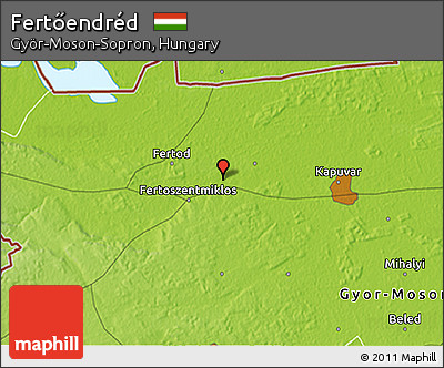 Physical 3D Map of Fertőendréd