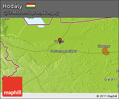 Physical 3D Map of Hodály