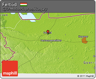 Physical 3D Map of Fertőd