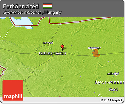 Physical 3D Map of Fertőendréd