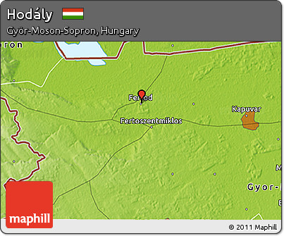 Physical 3D Map of Hodály