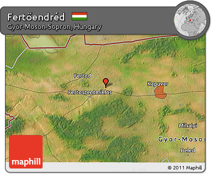 Satellite 3D Map of Fertőendréd