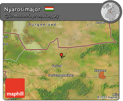 Satellite 3D Map of Nyárosimajor