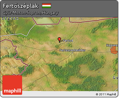 Satellite 3D Map of Fertőszéplak
