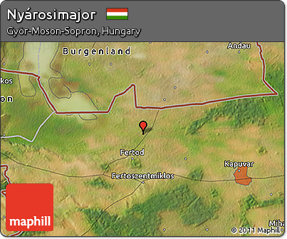 Satellite 3D Map of Nyárosimajor