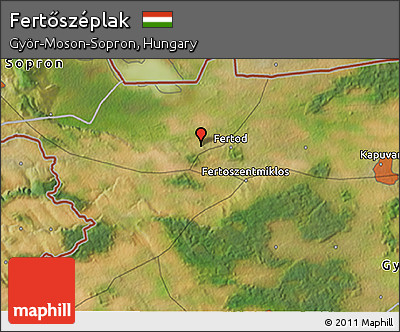 Satellite 3D Map of Fertőszéplak
