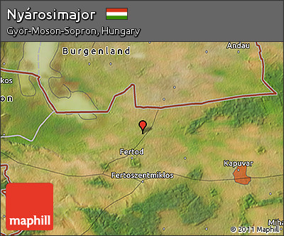 Satellite 3D Map of Nyárosimajor