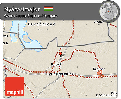 Shaded Relief 3D Map of Nyárosimajor