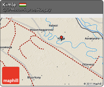 Shaded Relief 3D Map of Kimle