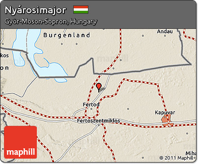 Shaded Relief 3D Map of Nyárosimajor