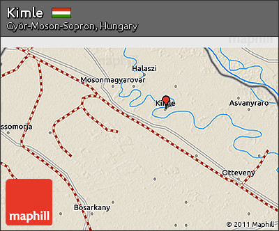 Shaded Relief 3D Map of Kimle