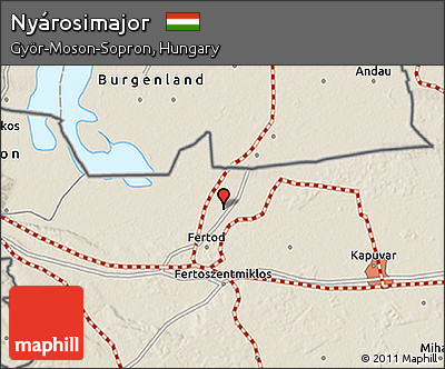 Shaded Relief 3D Map of Nyárosimajor