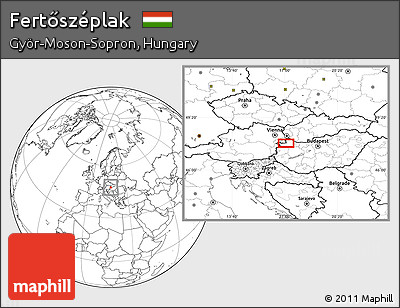 Blank Location Map of Fertőszéplak