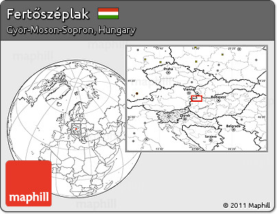 Blank Location Map of Fertőszéplak