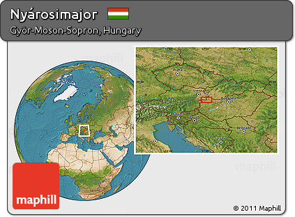 Satellite Location Map of Nyárosimajor